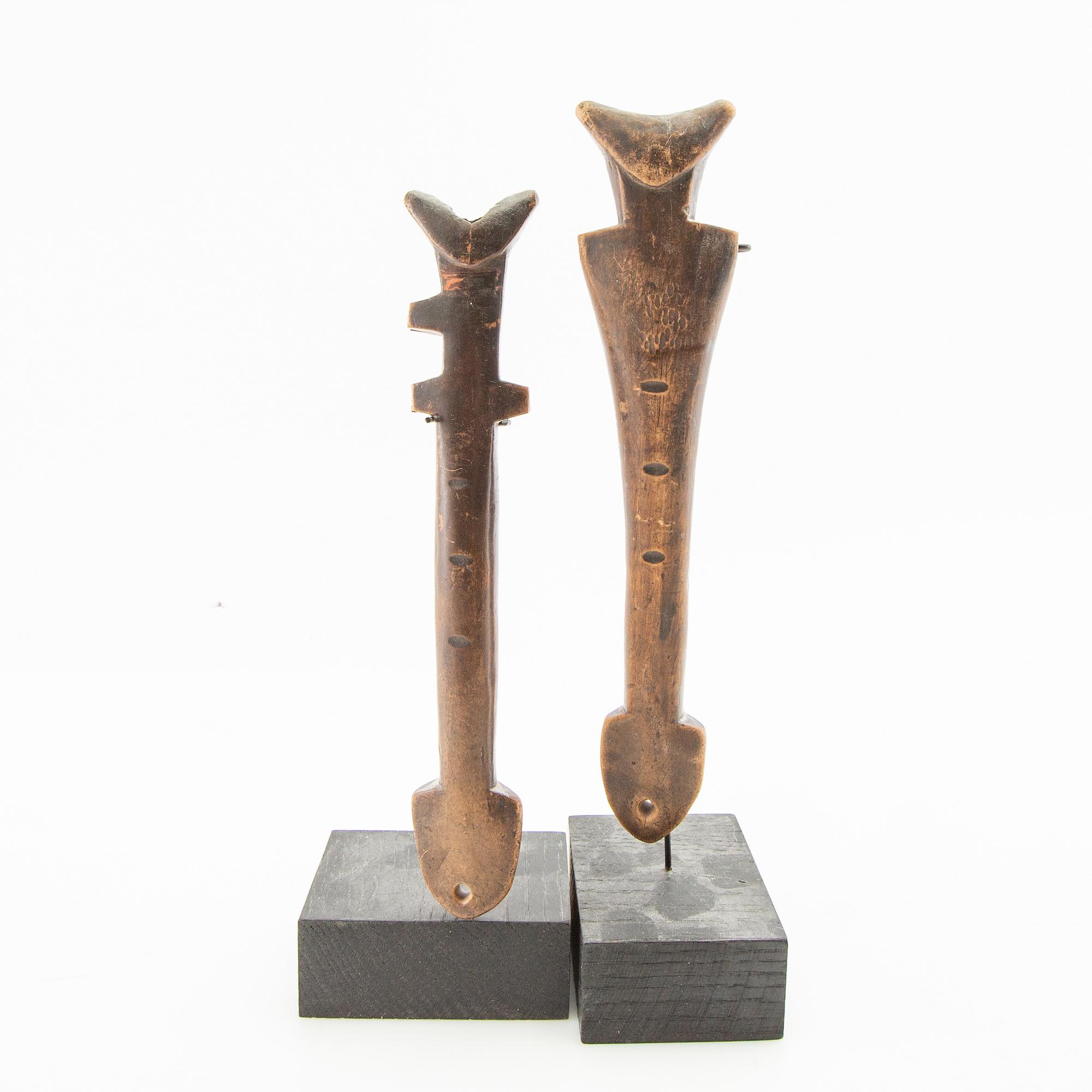 Flöjter 4 st. Burkina Faso 1900-tal.