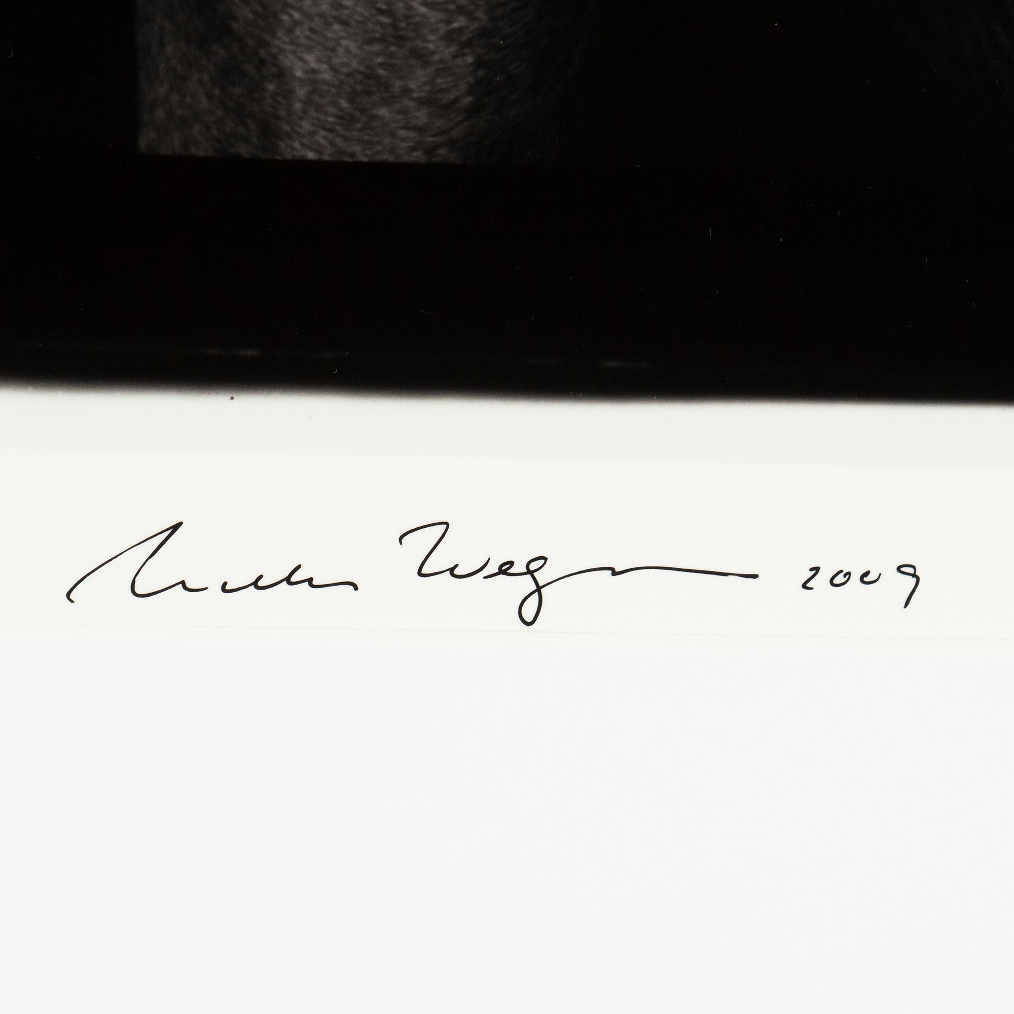 WILLIAM WEGMAN, photograph, signed and dated -09.