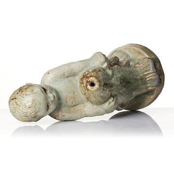 Michael Schilkin, a stoneware sculpture, in two parts, Arabia, Finland, 1940s.