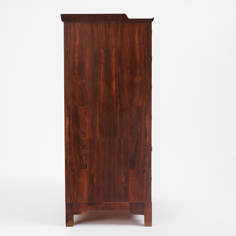 Carl Malmsten, a rare rosewood chest of drawers, Sweden, 1950s.