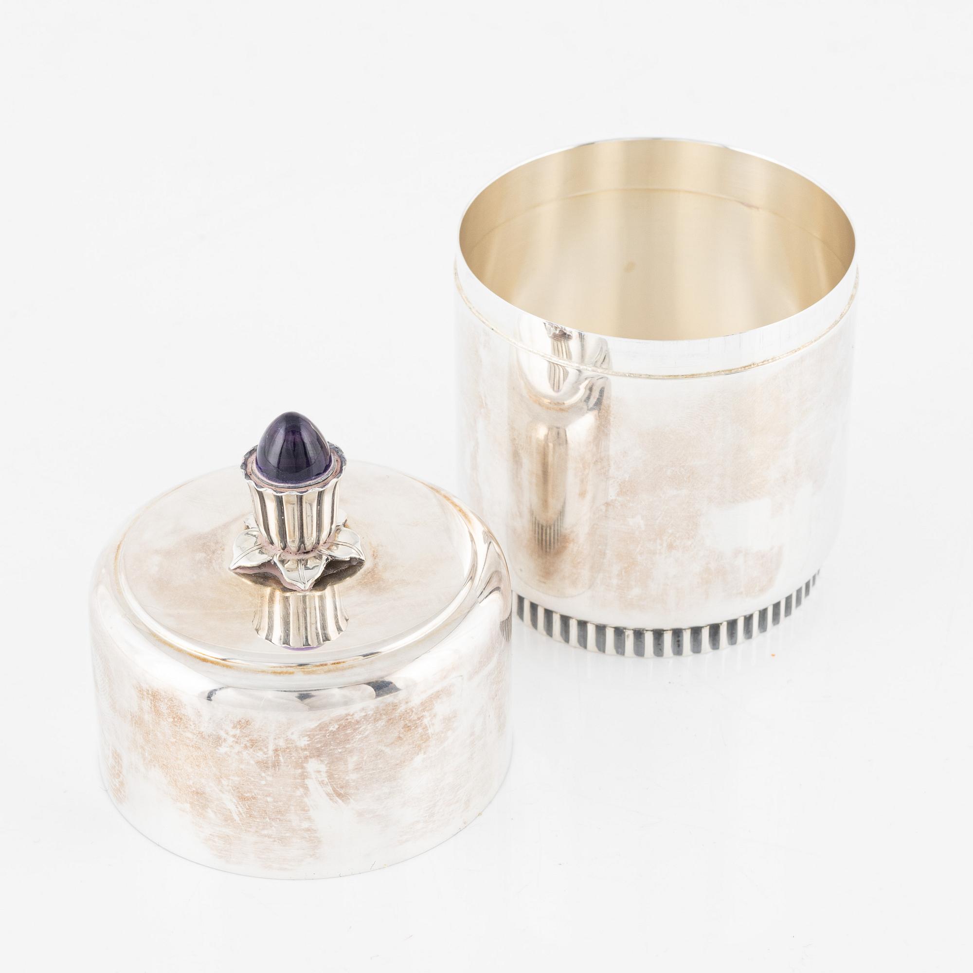 Tore Eldh, box with lid, silver, Cesons, Gothenburg 1968.
