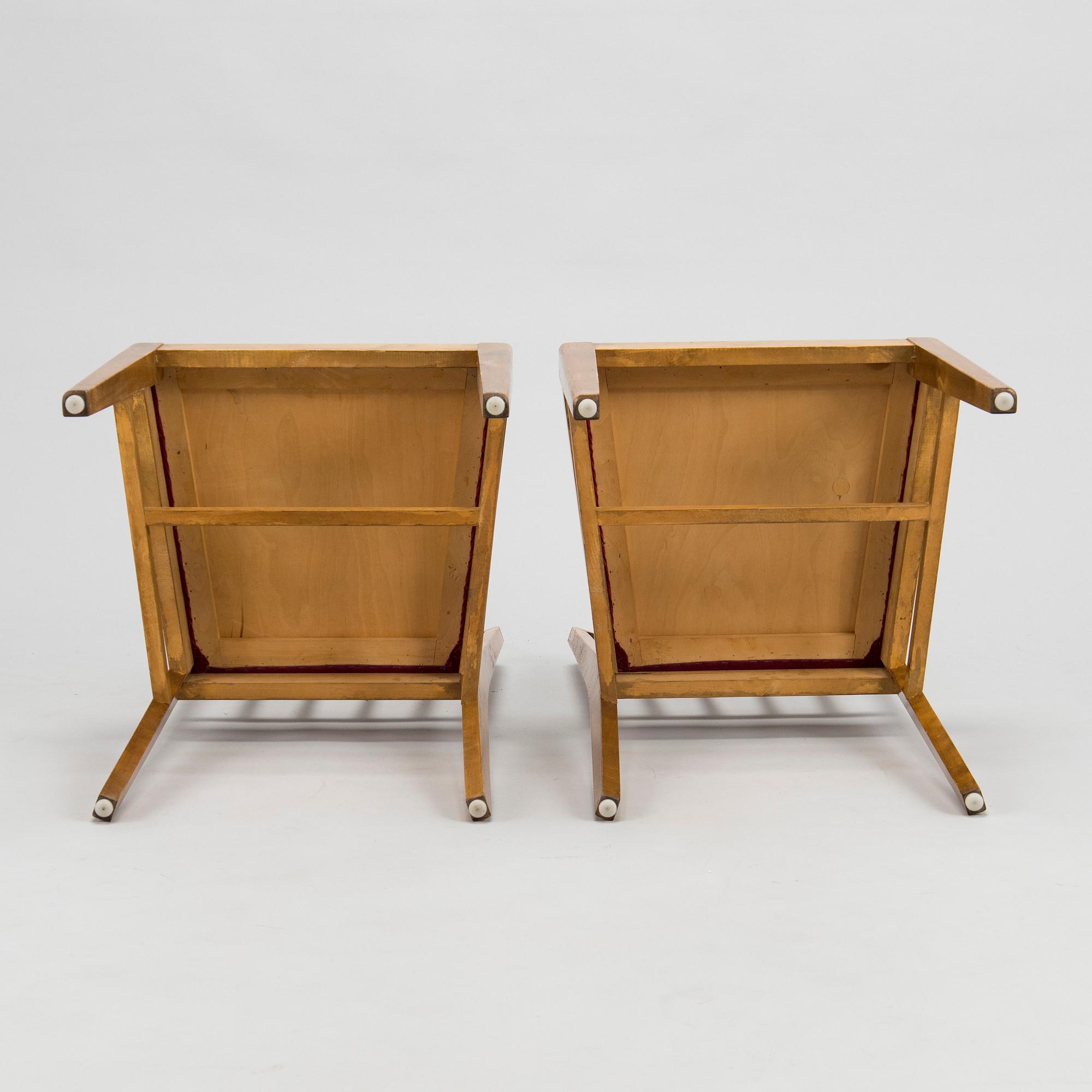 A mid-20th Century set of six chairs for Lahden Puukalusto, Finland.