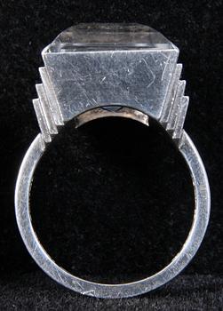 RING, sterlingsilver och bergskristall, Wiven Nilsson.