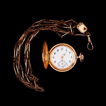 FICKUR, 14 k guld, savonett, 1900-talets första hälft.