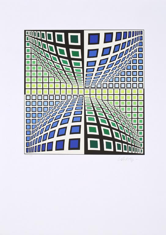 VICTOR VASARELY, färgserigrafi, signerad och numrerad FV 22/30.