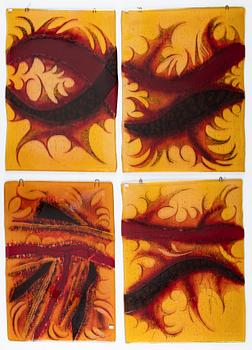 Benth Owesen, 23 glass plaques, Norway, signed and dated.