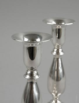 LJUSSTAKAR, ett par, silver, Cito (Fredericia, Danmark 1963-79).