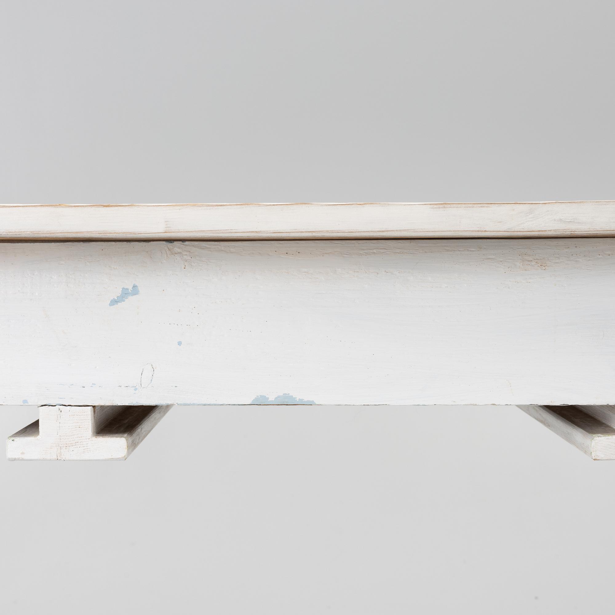 A table with stools, 20th/21st century.