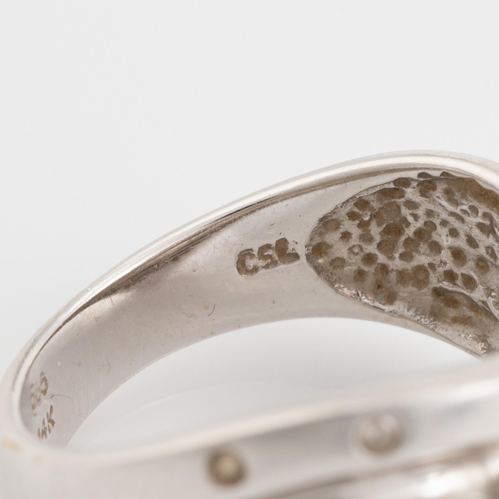 Brilliant cut diamond ring.