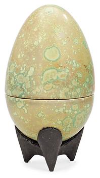 1315. A Hans Hedberg faience egg, Biot, France.