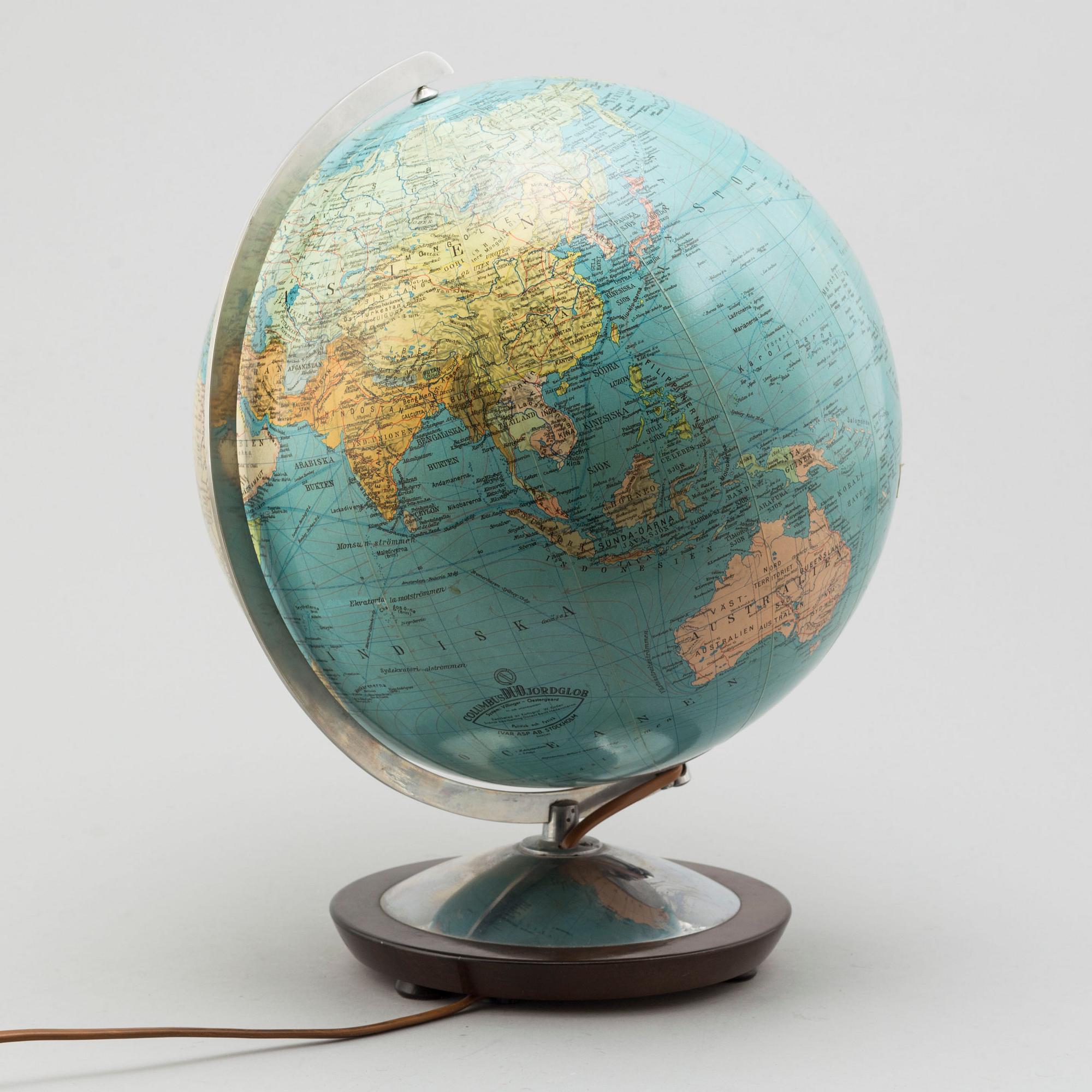 JORDGLOB, "Columbus Duo Jordglob", Ivar Asp AB, Stockholm, 1930 / 40-tal.