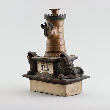 SKRIVSTÄLL, keramik, 1800-talets andra hälft.