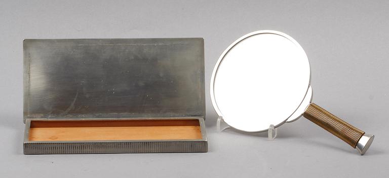 HANDSPEGEL och ASK, tenn, bl a GAB. 1930/40-tal.