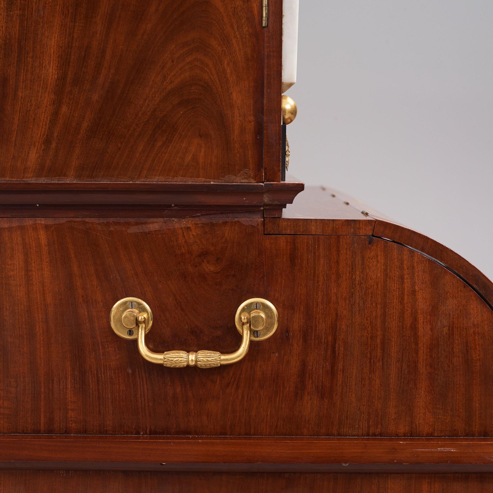 Writing cabinet,  by Johan Söderberg (instrument maker under the carpenter's guild in Stockholm 1803-1820) Empire,