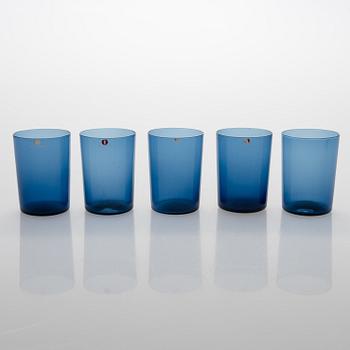TIMO SARPANEVA, Five dessert bowls and five drinking glasses for Iittala.