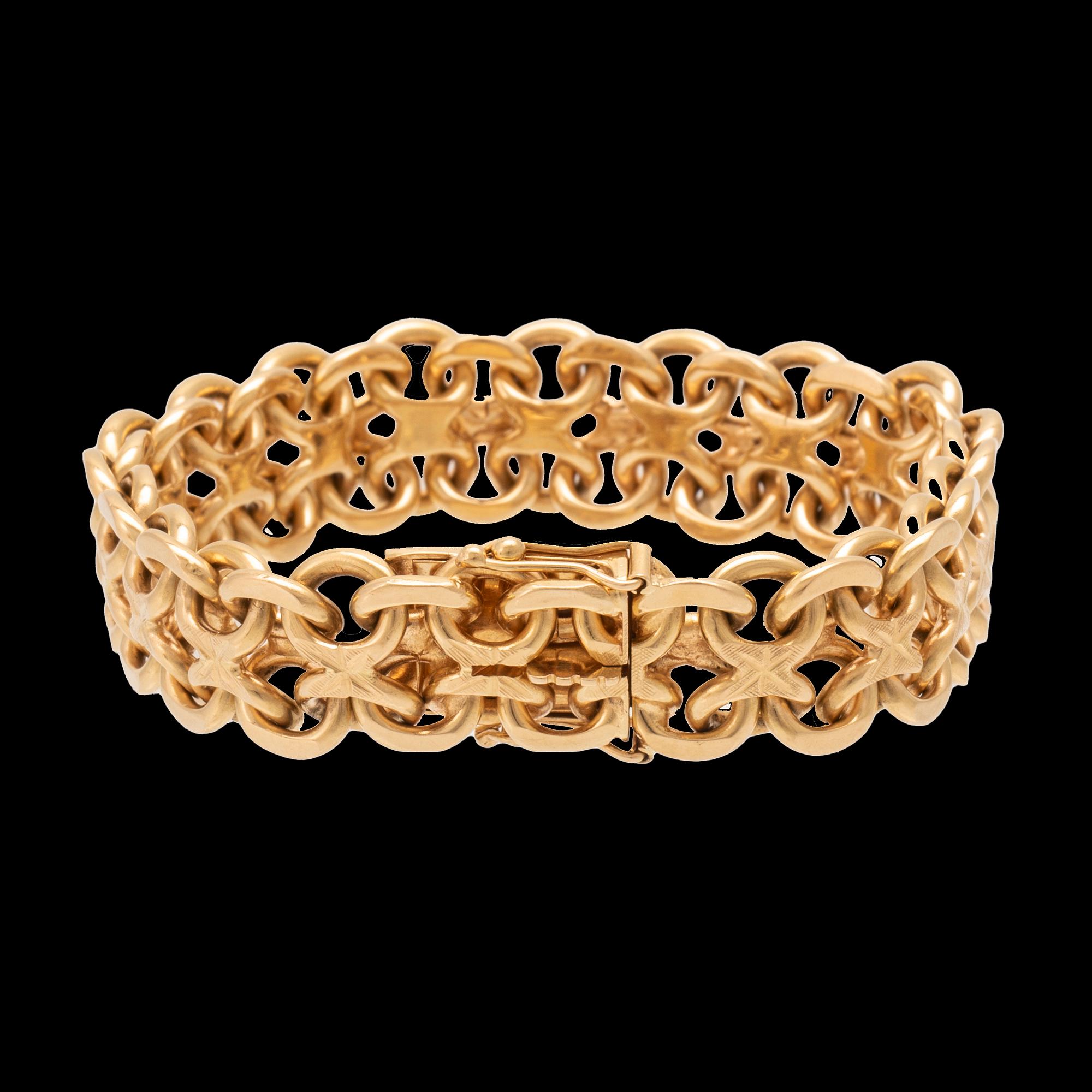 Bracelet x-link 18K gold.
