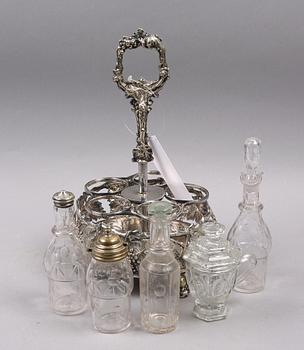 BORSUPPSATS, nysilver, nyrokoko, sent 1800-tal.