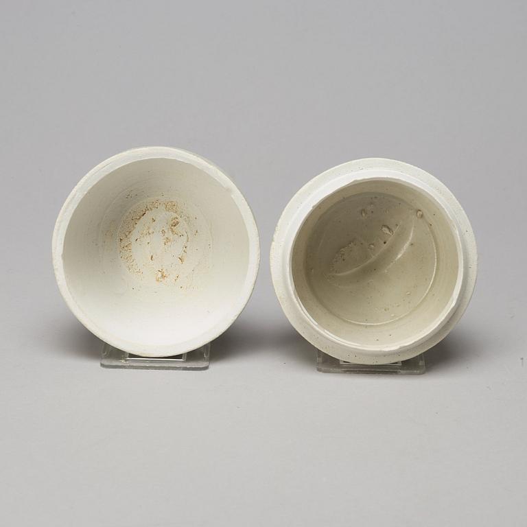 A box with cover, a bowl and a jar, South East Asian, presumably 14th/15th Century.