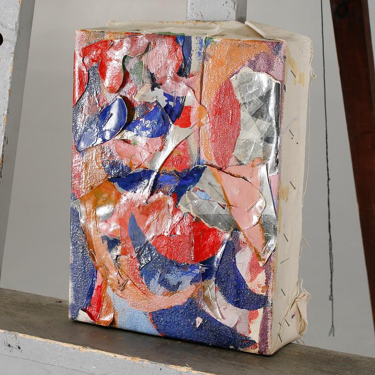 JEBAH BAUM, mixed media on cardboard, signed and dated 1990.
