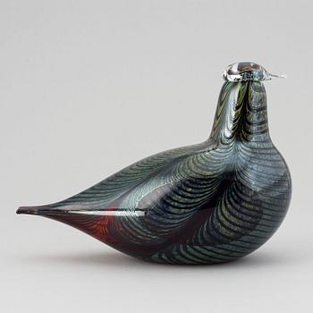 Oiva Toikka, skulptur, fågel, Nuutajärvi, Iittala Finland.