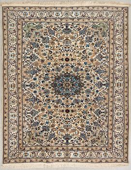 MATTA, old, Nain, part silk, ca 242 X 194 cm.