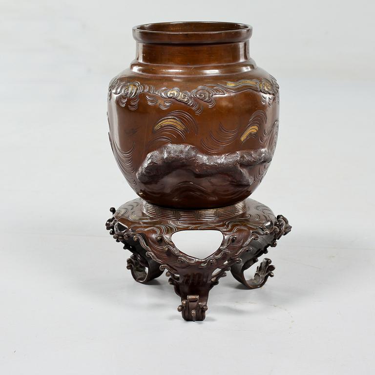 RÖKELSEKAR, patinerad metall, orientaliskt, 1900-tal.