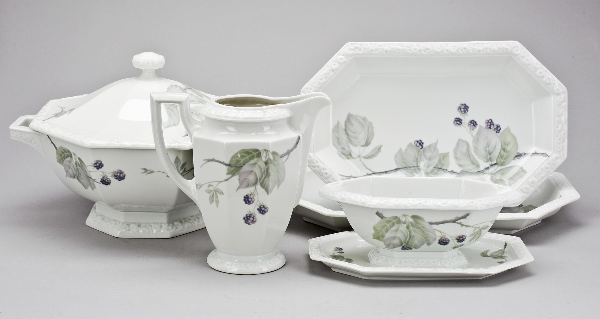 MATSERVIS, 55 delar, porslin, "Maria Björnbär", Rosenthal.