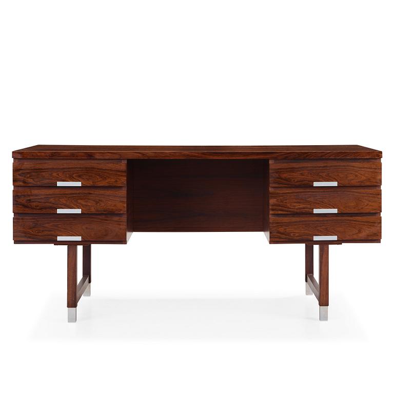 KAI KRISTIANSEN, a palisander desk, Feldballes Møbelfabrik, Denmark 1960-70's.