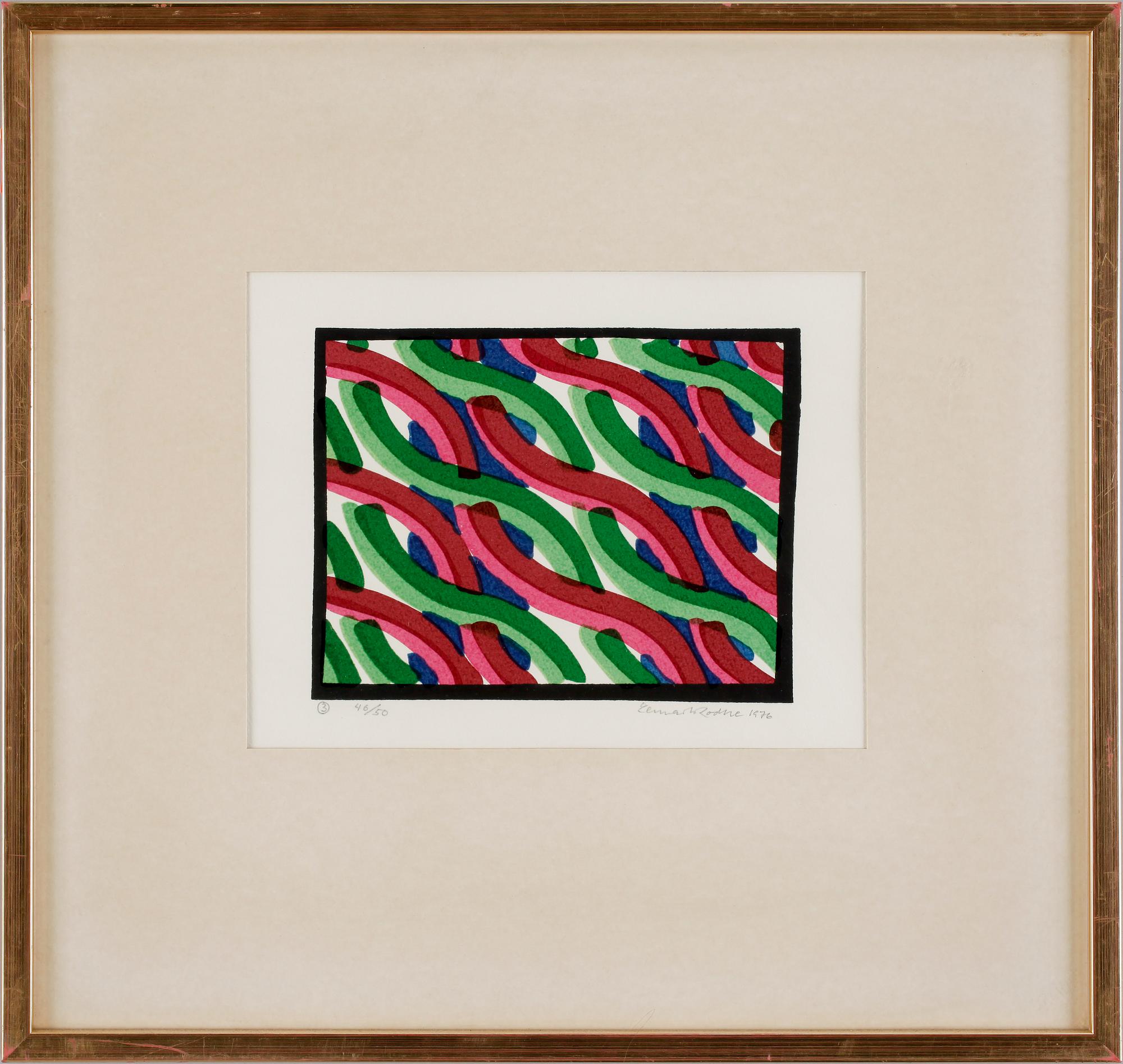 LENNART RODHE, färglitografi, sign o dat 1976, numr 46/50.