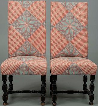 STOLAR, ett par, barockstil, sekelskiftet 1900.