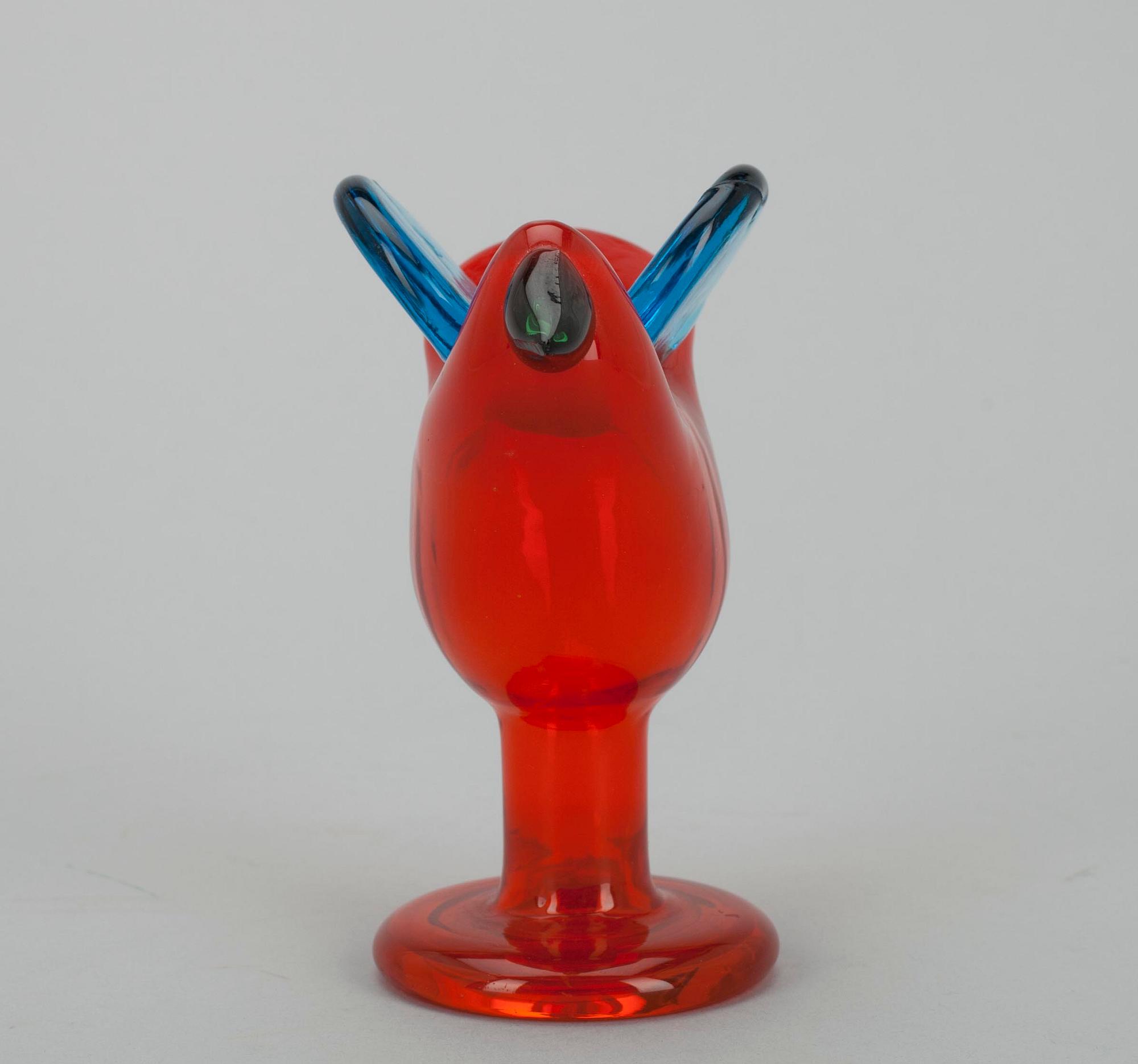 FIGURIN, glas, sign. Oiva Toikka, Notsjö, 1970-talets början.