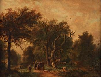 BAREND CORNELIS KOEKKOEK, circle of, oil on panel, indistintly signed.