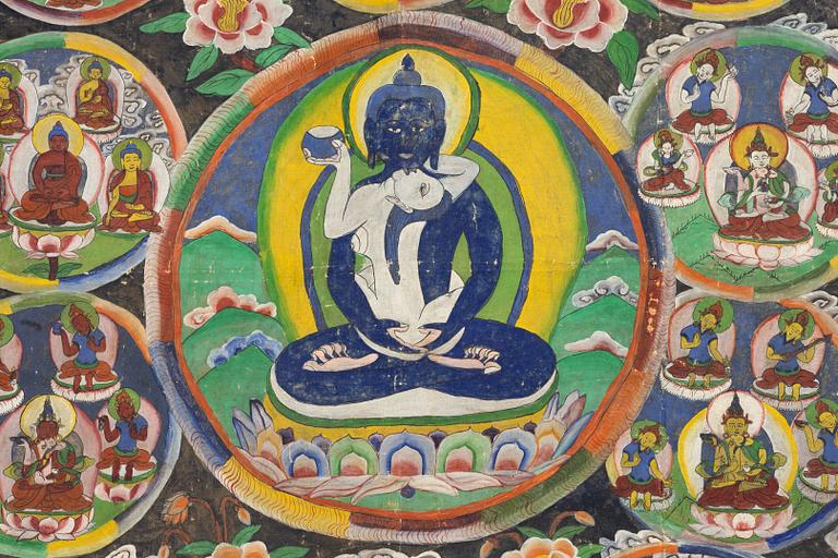 A Southeast Asian Thangka, 20th century.
