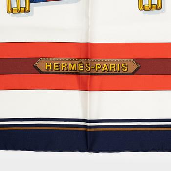 Hermès, A 'Sangles' silk scarf.