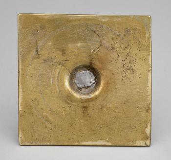 LJUSSTAKE, mässing, barock, 16/1700-tal.