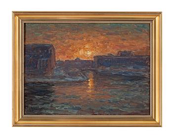 Per Ekström, Sunset over Norrbro, Stockholm.