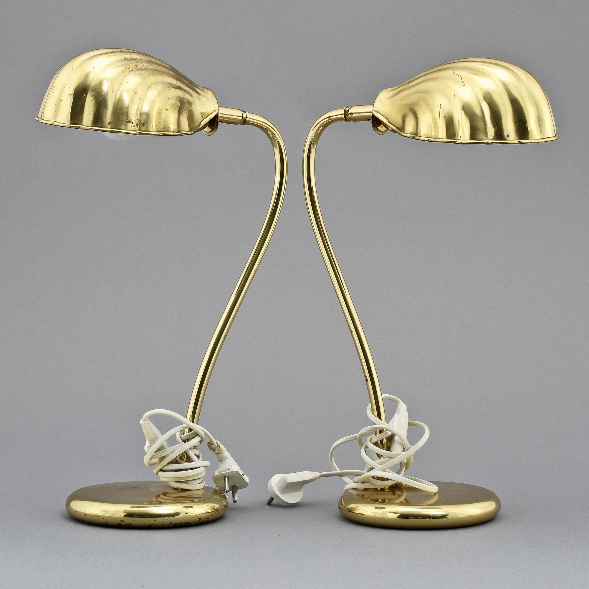 BORDSLAMPOR, ett par, 1900-talets andra hälft.