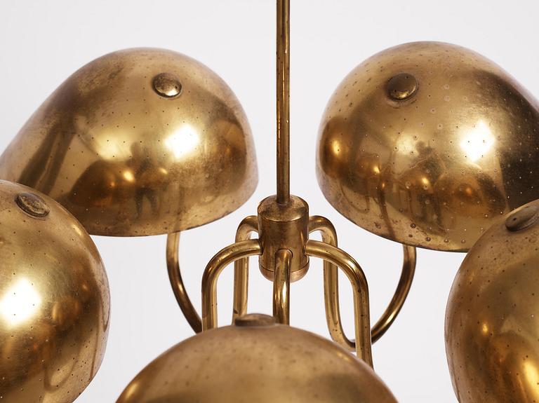 Carl-Axel Acking, a rare ceiling lamp model "1164", Bröderna Malmströms Metallvarufabrik, Malmö, 1940-50s.