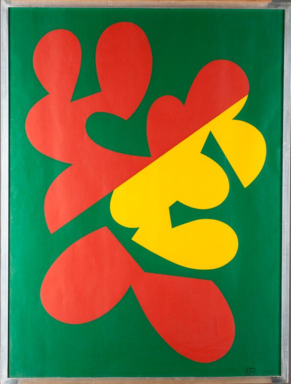 KARI HUHTAMO, serigrafi, signerad, numrerad 8/50, och daterad 1972.