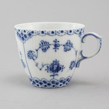 A 9 piece 'Musselmalet' part-mocca service, by Royal Copenhagen, second half of the 20th century.
