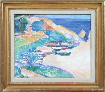 FOLKE ÖSTRÖM, olja på duk, sign.