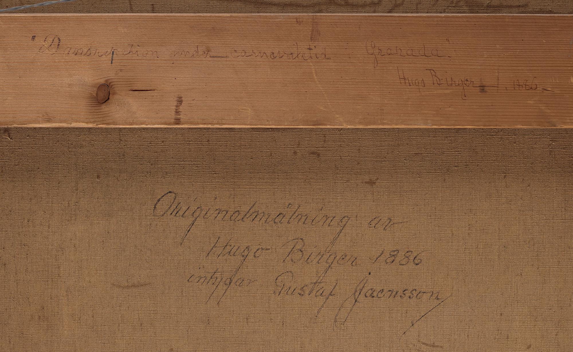 Hugo Birger, "Dansrepetition under Carnavaletid i Granada".