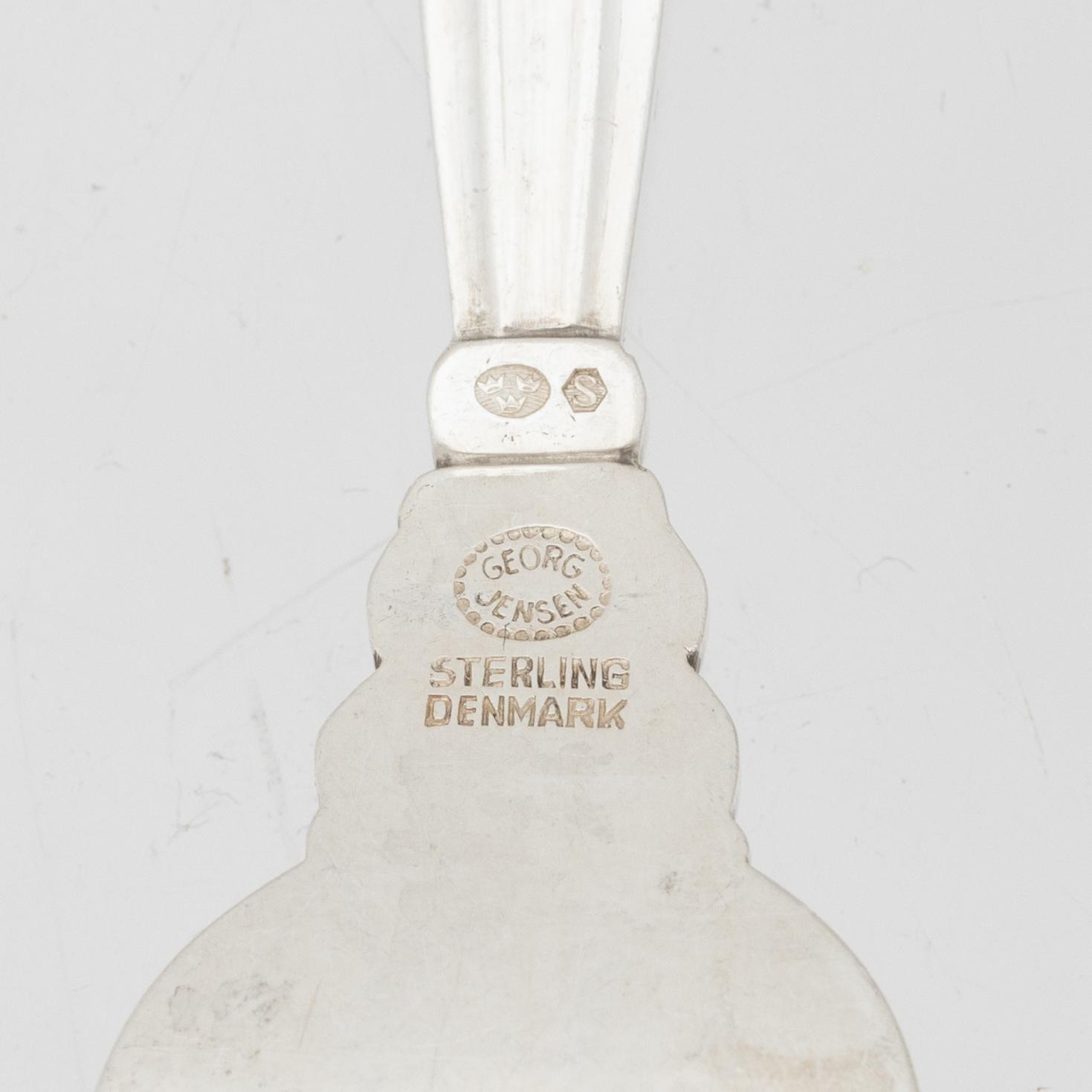 Johan Rohde, a sterling silver cutlery set, 'Konge/Acorn', Georg Jensen, Denmark, after 1945 (63 pieces).