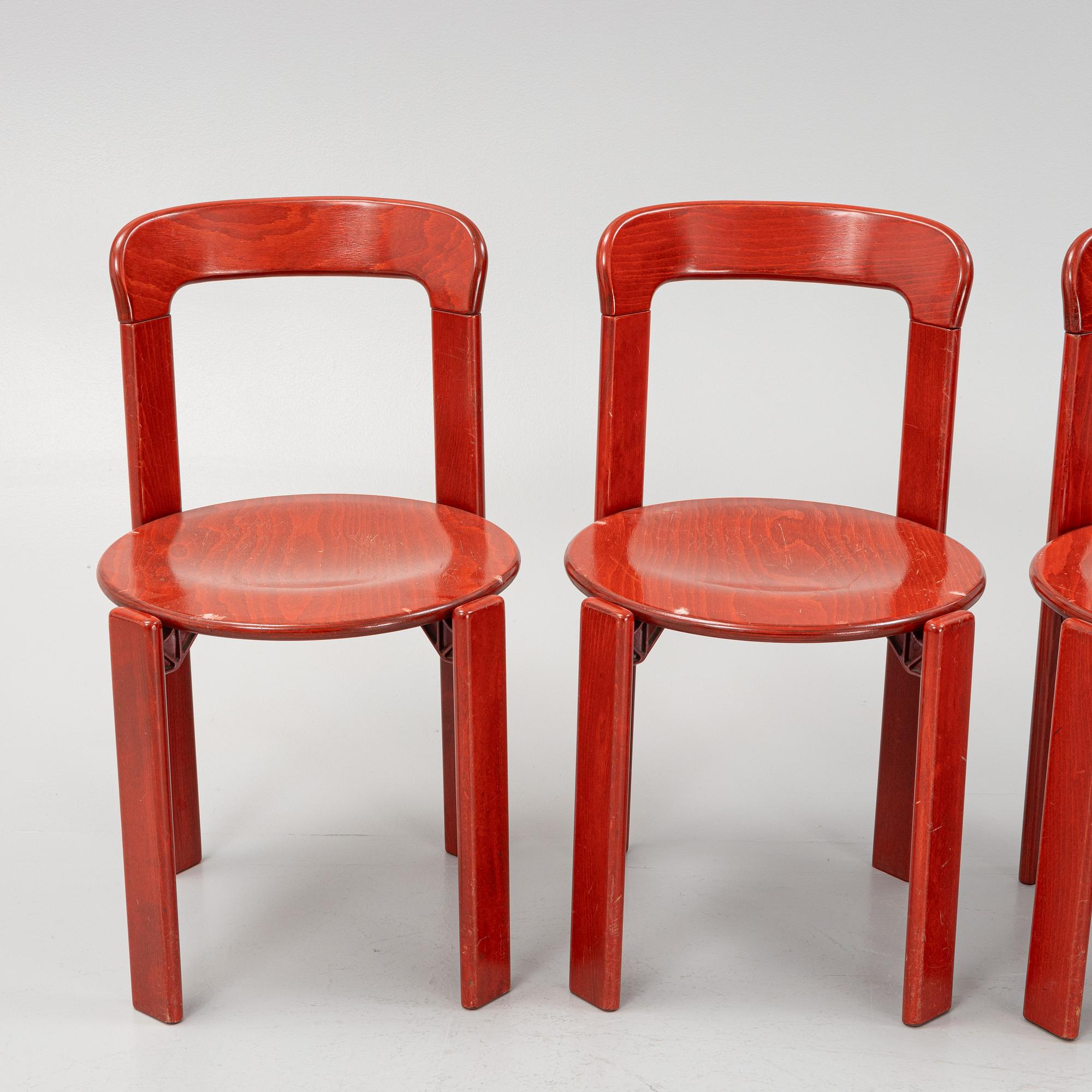 Bruno Rey, four "Rey Chair" chairs, Kusch & Co, Germany.
