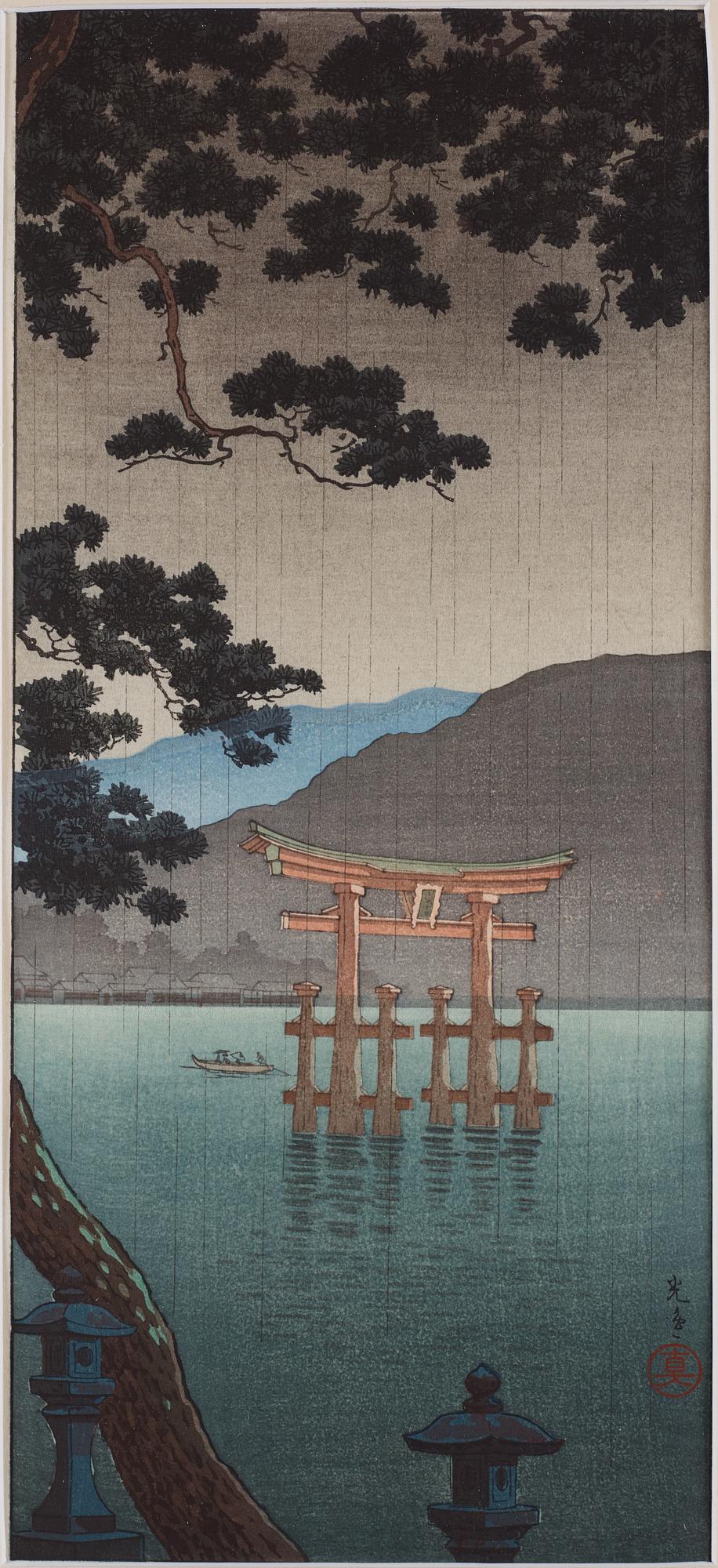 KOITSU TSUCHIYA, woodblockprint. Japan, 20th Century.