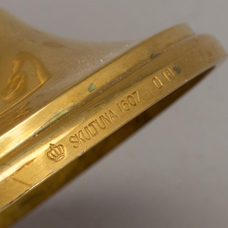 A  brass candelabrum "Mistel", designed by Bror Johansson for Skultuna. Second half of the 20th century.