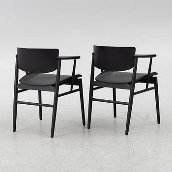 Oki Sato/Nendo, a pair of "No. 1" armchairs, Republic of Fritz Hansen, 2019.