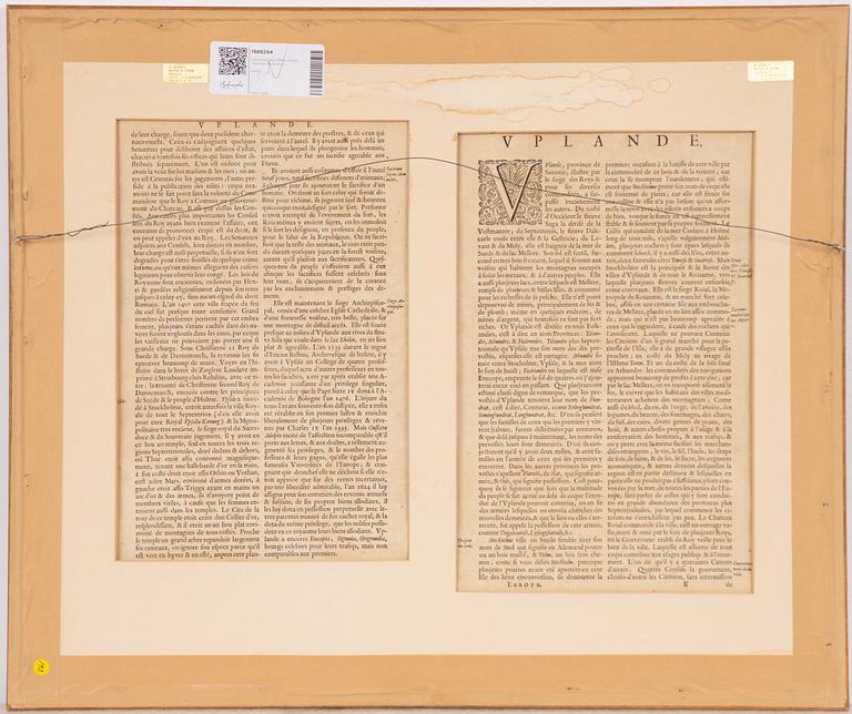 Johannes/Jean Blaeu, Karta, "Ducatus Uplandica".