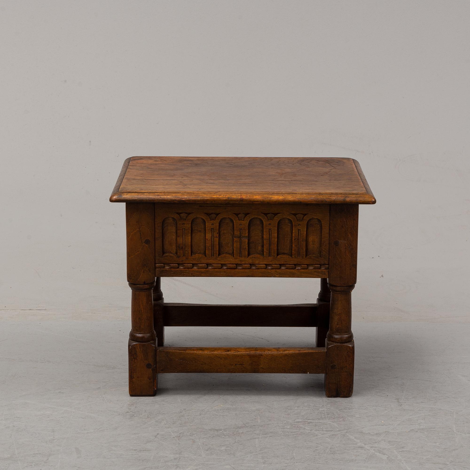 A small Baroque style oak chest, Nordiska Kompaniet, Stockholm, 1936.