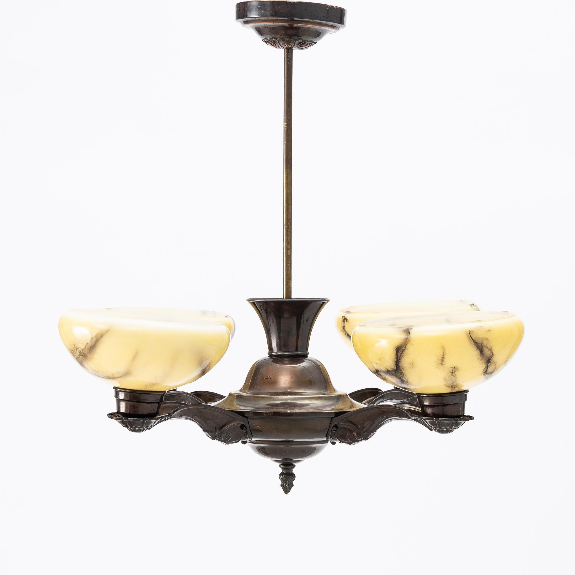 Ceiling lamp, 1920s.
